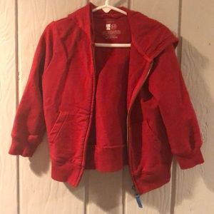 Primary Red Hooded Sweatshirt-Size 2-3T